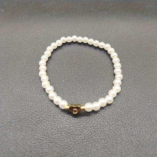Chic Bracelet With A-Z Initial And Heart