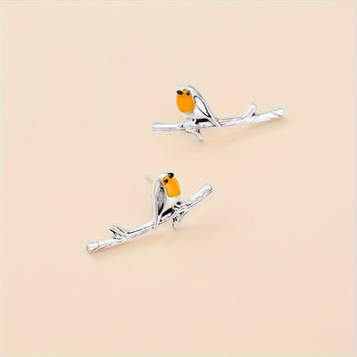 Cartoon-Style Bird Earrings