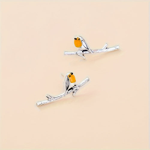 Cartoon-Style Bird Earrings