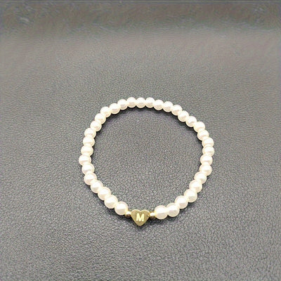 Chic Bracelet With A-Z Initial And Heart