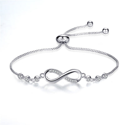 Chic Adjustable Rose Gold Bracelet With Infinity Symbol