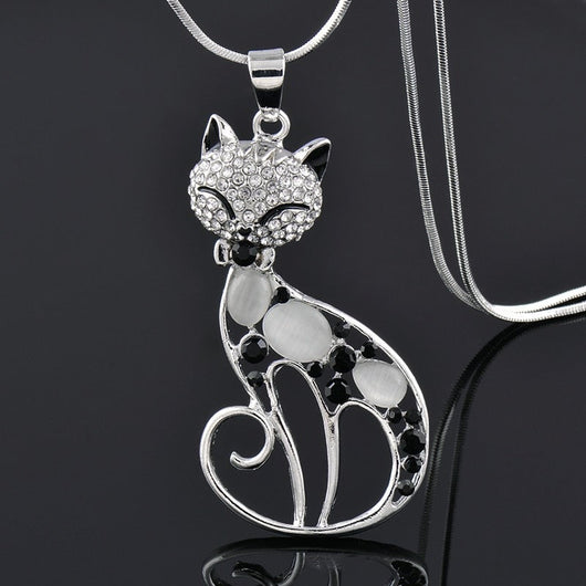 Cats Of Love Necklace In Sterling Silver