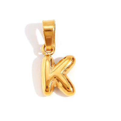 Chic Necklace With Bubble-Style Letter