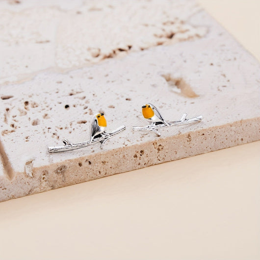 Cartoon-Style Bird Earrings